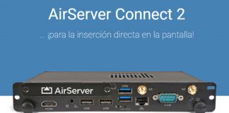 AirServer Connect 2 receptor de screen mirroring para la duplicación de pantallas en aulas y salas de conferencias
