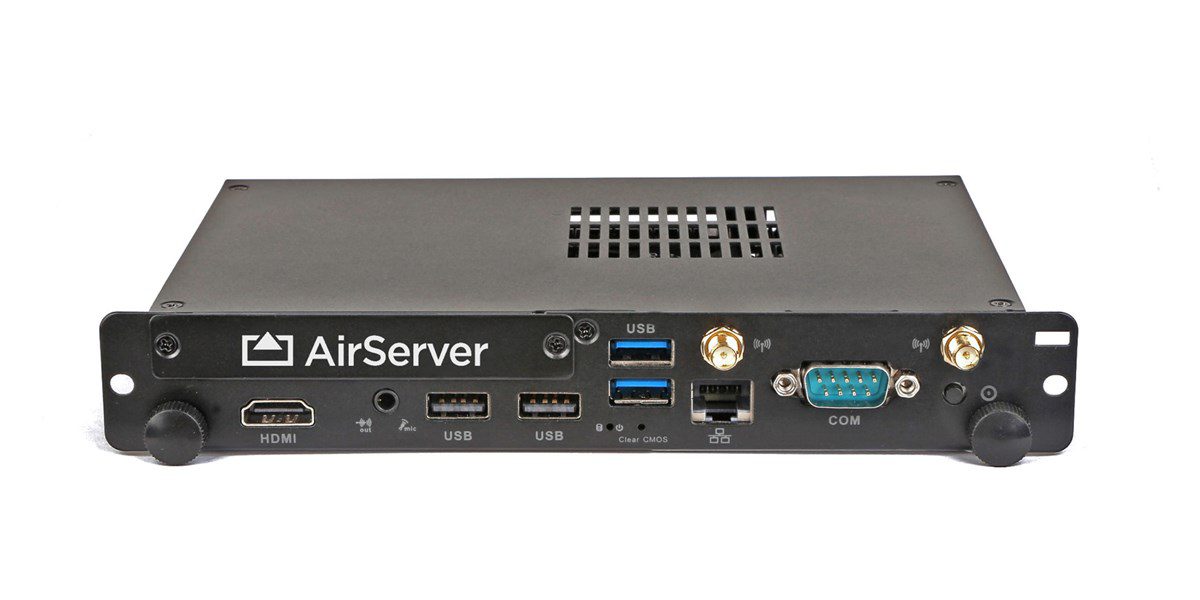  AirServer Connect 2 receptor de screen mirroring para la duplicación de pantallas en aulas y salas de conferencias