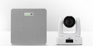 Descubre el array de micrófonos de techo de Audio-Technica para videoconferencias con las cámaras PTZ de AVer