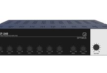 AXF-240 de OPTIMUS, el nuevo amplificador mezclador de 240 W RMS para los sistemas de megafonía y alarma por voz Amplificador mezclador de 240 W RMS para aplicaciones generales de megafonía y alarma por voz.