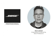 Kenn LeGault vicepresidente de Ingeniería de Bose Professional Kenn LeGault vicepresidente de Ingeniería de Bose Professional