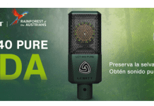 Micrófono LCT 440 PURE VIDA edición limitada, el micrófono «verde» de LEWITT con el objetivo de ayudar a preservar la selva tropical en Costa Rica micrófono de estudio de LEWITT LCT 440 PURE VIDA edición limitada