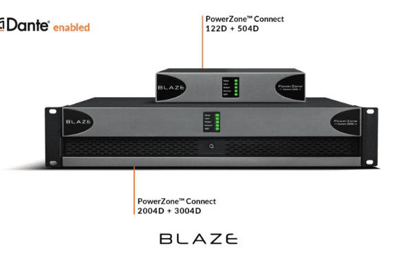 Compatibilidad Dante™ AoIP los amplificadores PowerZone™ Connect de Blaze Audio