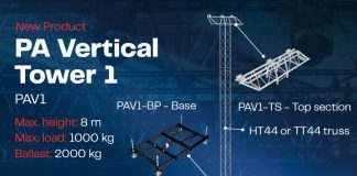 Presentamos la nueva PA-TORRE-1 de TAF, para tus eventos al aire libre, Conciertos y Parques temáticos