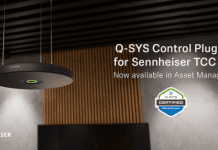 Ya está disponible la nueva integración del complemento TeamConnect Ceiling Medium para Q-SYS complemento TeamConnect Ceiling Medium para Q-SYS