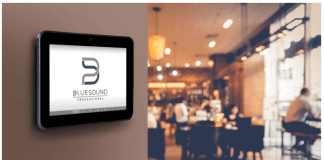 Panel de Control CP300 de Bluesound Professional para la gestion musical en los centros comerciales 