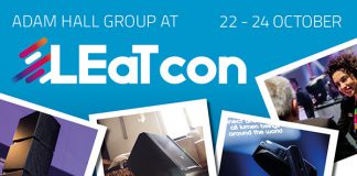 Adam Hall Group en LEaTcon 2024, con sus mejores novedades en tecnologia, equipos y soluciones para eventos