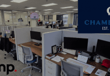 Caso de Éxito Biamp; Sus soluciones de enmascaramiento de sonido en las Oficinas del Grupo Chamberlin el mejor enmascaramiento de sonido para oficinas de Biamp