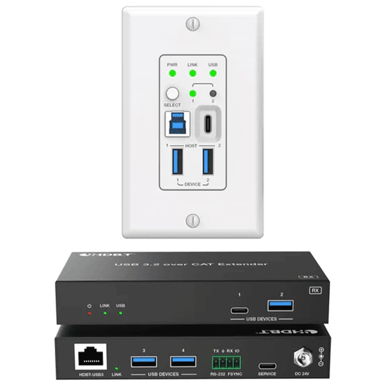 DVDO-Xtend-USBC-USB-WB-1, Extensor 2 Puertos USB-C y USB 3.2 Sobre HDBaseT 