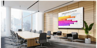 ProScene FHDC135 de Optoma la mejor pantalla LED All-in-One para salas de juntas, aulas y espacios públicos