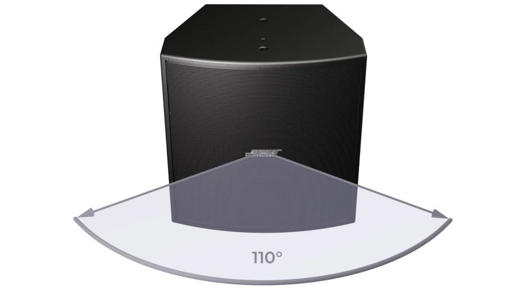 Altavoz compacto Forum FC108 de Bose Professional, diseñado para instalaciones profesionales en espacios pequeños y mediano.