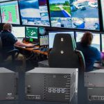 Centro de control con sistemas AV de Extron distribuidos por SeeSound en España y Portugal.