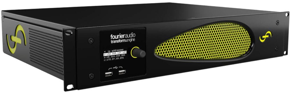 Servidor de audio profesional transform.engine versión 1.5 de Fourier Audio, diseñado para usar plugins VST3 en directo con conexión Dante