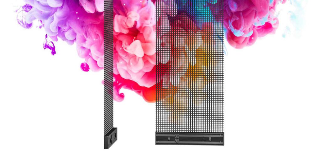 módulos LED MicroMESH de FutureLED con diseño semitransparente y estructura de malla visible