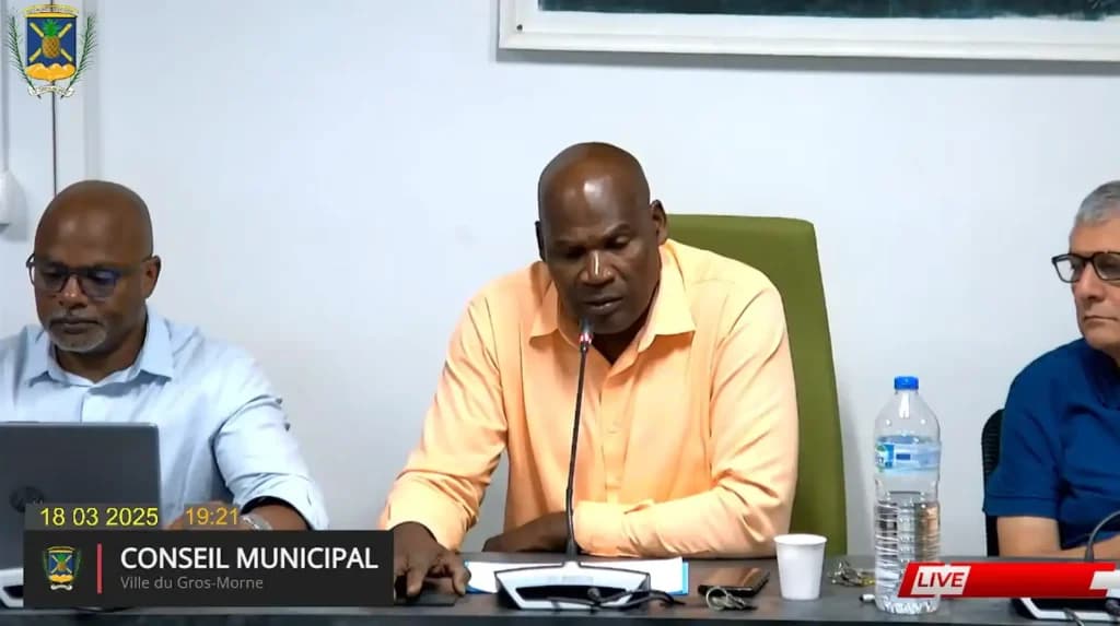 Reunión del consejo municipal de Gros-Morne retransmitida en directo con tecnología AREC DS-4CU