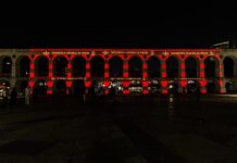 ON con Christie Griffyn transforma los Arcos da Lapa en una experiencia visual para el lanzamiento de la nueva camiseta del Flamengo