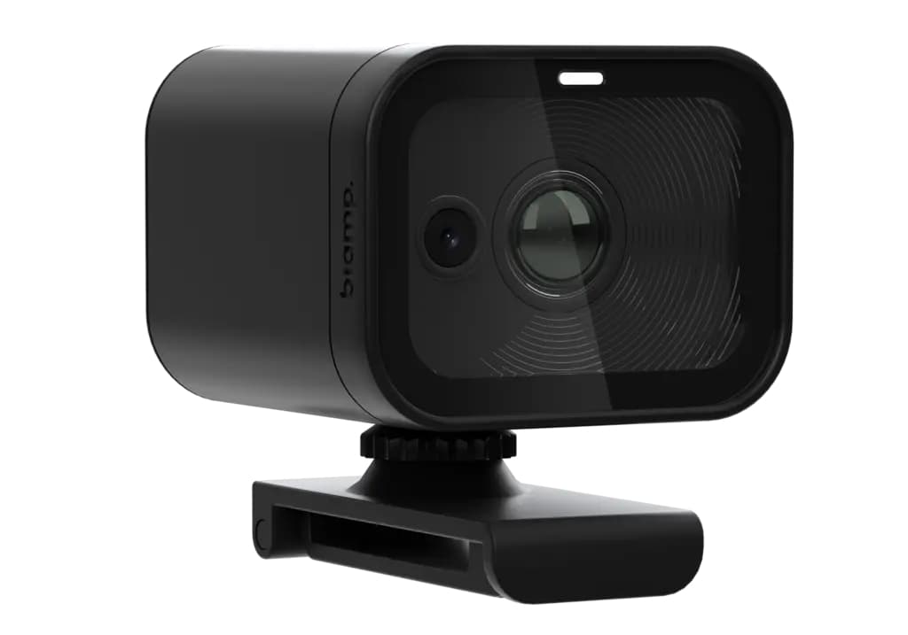 Cámara de videoconferencia Biamp Vidi 280 con sistema dual ePTZ y encuadre automático con IA.