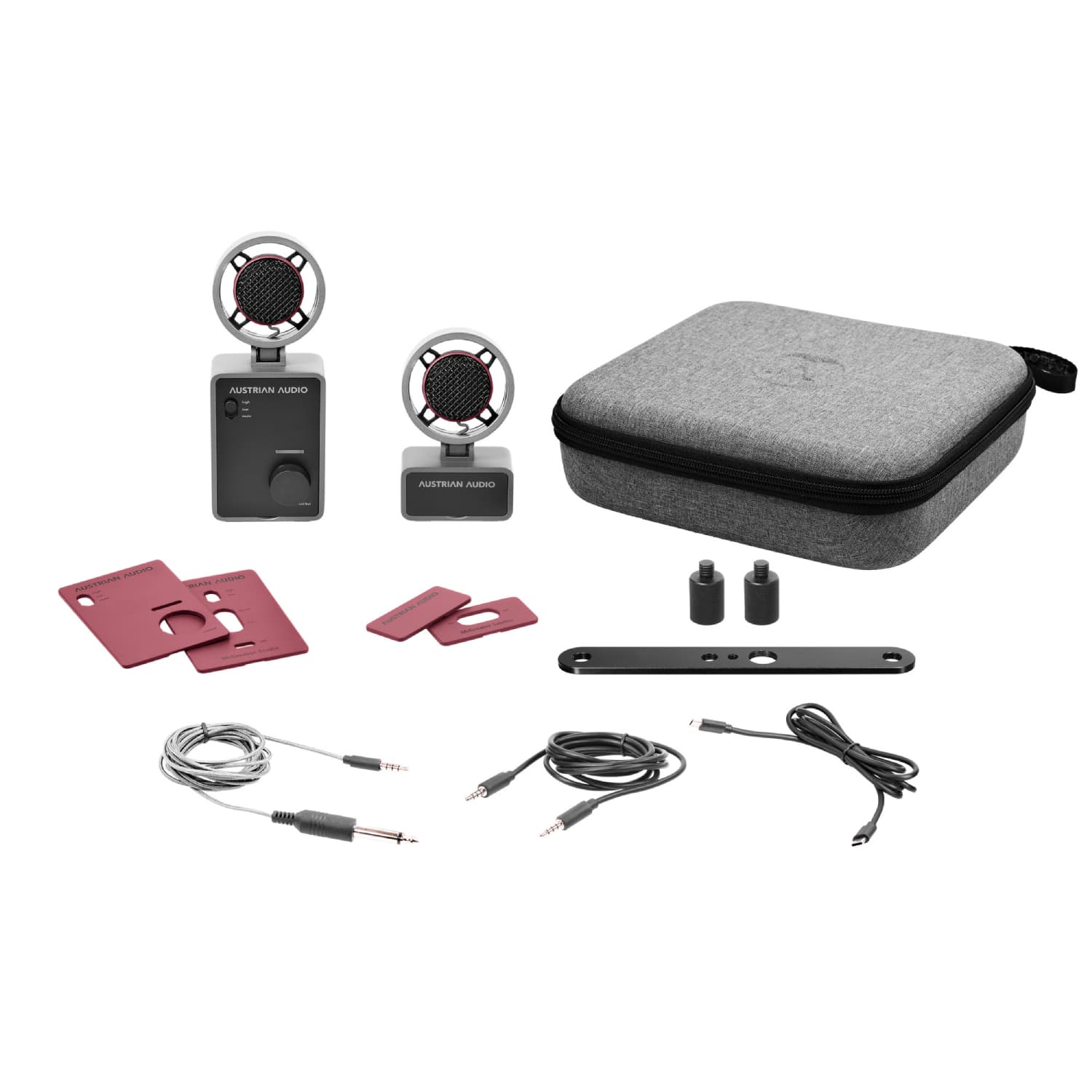 Austrian Audio MiCreator System con accesorios incluidos, solución compacta para grabación y creadores de contenido, en oferta Black Friday 2025.
