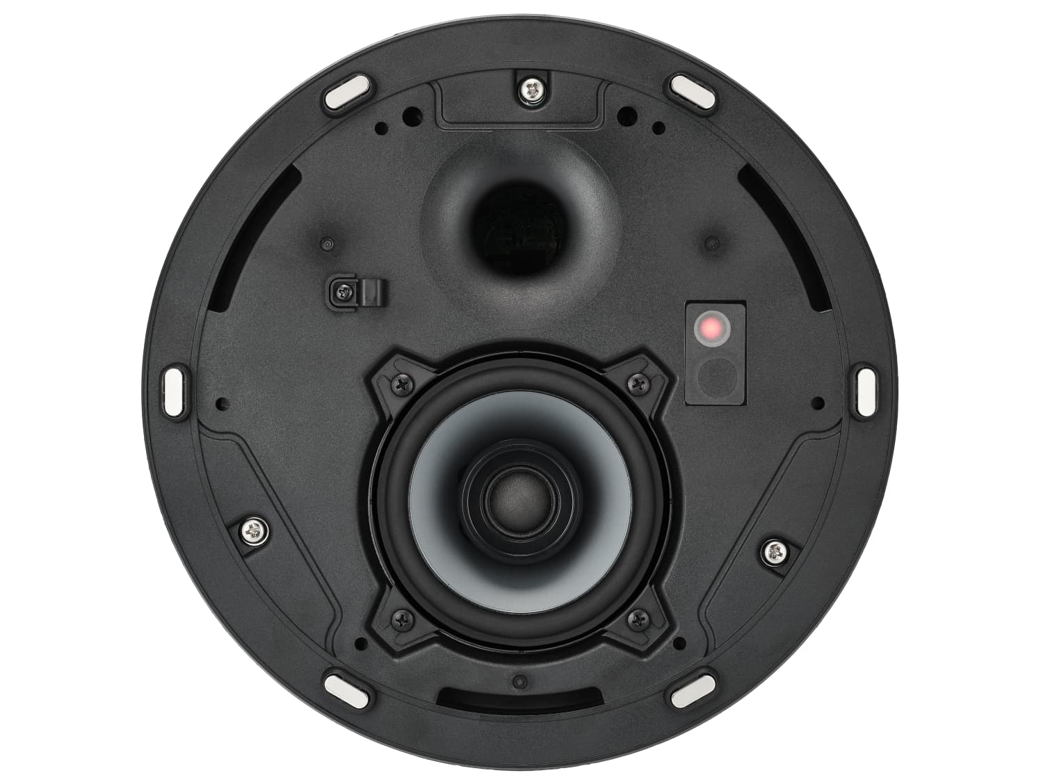 altavoz de techo Audio-Technica ATSP-30 visto por la parte trasera con driver y electrónica integrados