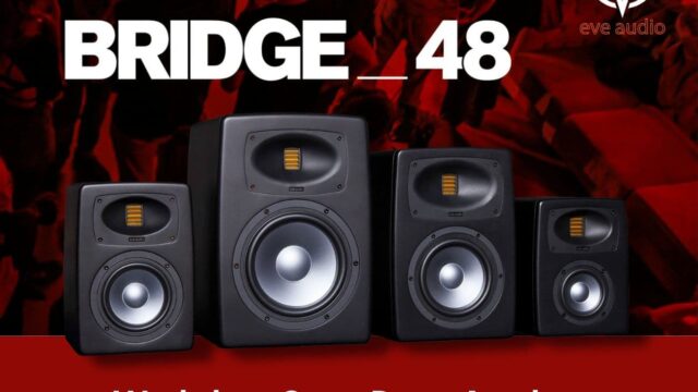 Monitores de estudio EVE Audio serie EXO presentados en el Workshop Open Day x Academy en Bridge48 Barcelona