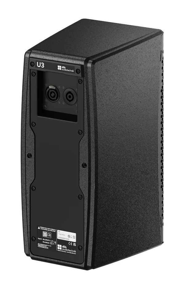 d&b audiotechnik Serie U: un nuevo estándar en altavoces compactos de fuente puntual para instalación y touring 4 d&b audiotechnik Serie U modelo U3 con conexiones traseras para sistemas de audio profesional