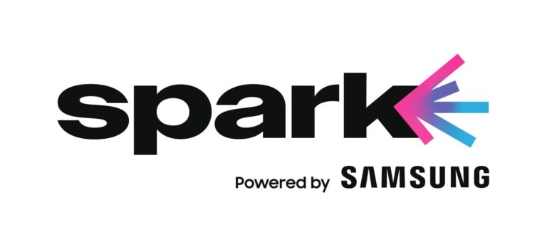 Logo oficial de Spark en ISE 2026 powered by Samsung para industrias creativas