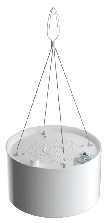 Biamp en ISE 2026: altavoz de enmascaramiento Cambridge DS1339W para privacidad acústica en instalaciones profesionales.