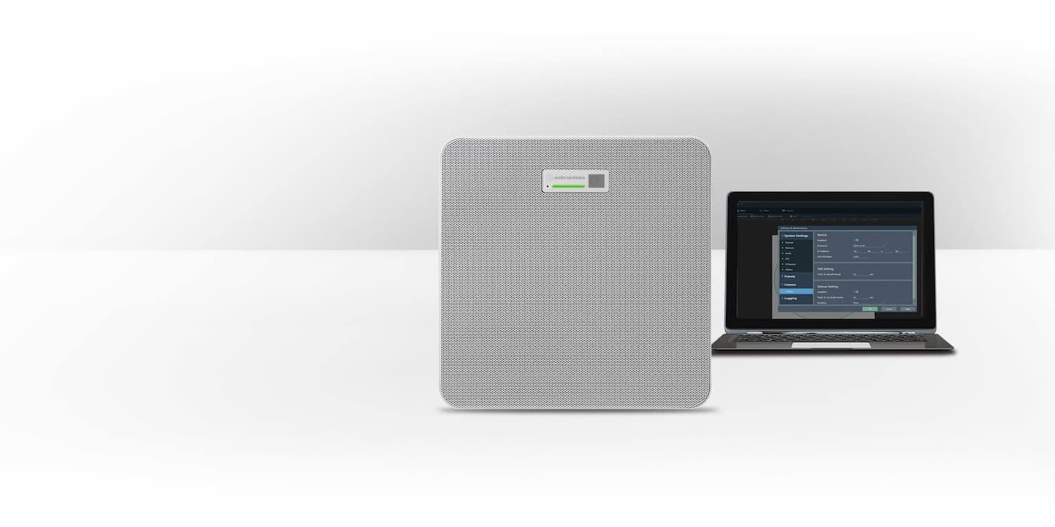 Audio-Technica y Extron para Microsoft Teams Rooms con micrófono de techo Audio-Technica para audio empresarial en reuniones híbridas