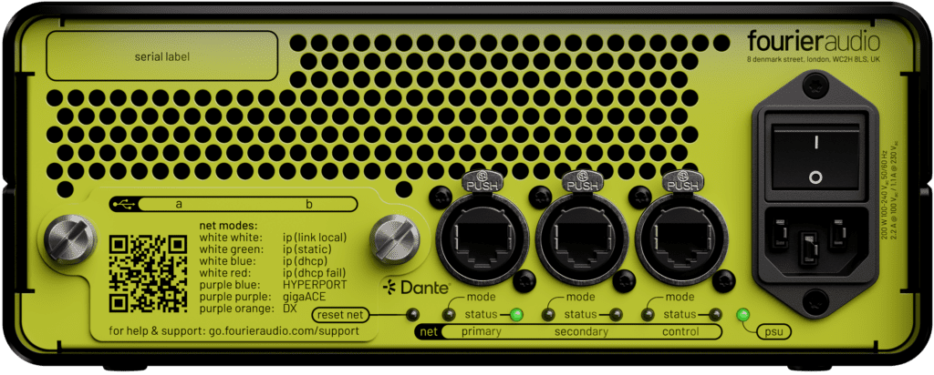 Fourier Audio lanza transform.go con conectividad Dante en el panel trasero