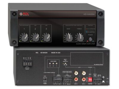 Reproducción automática de mensajes por megafonía con RDL HD-MA35A, amplificador mezclador para megafonía prioritaria