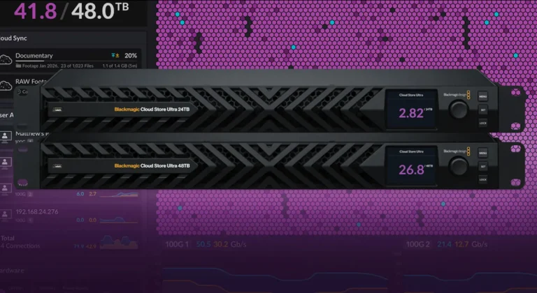 Blackmagic Cloud Store Ultra en versiones de 24 TB y 48 TB para almacenamiento profesional en cine y postproducción
