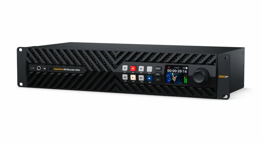 Blackmagic HyperDeck ISO Recorder 100G, grabador IP 100G para producción en vivo y grabación multicámara UHD