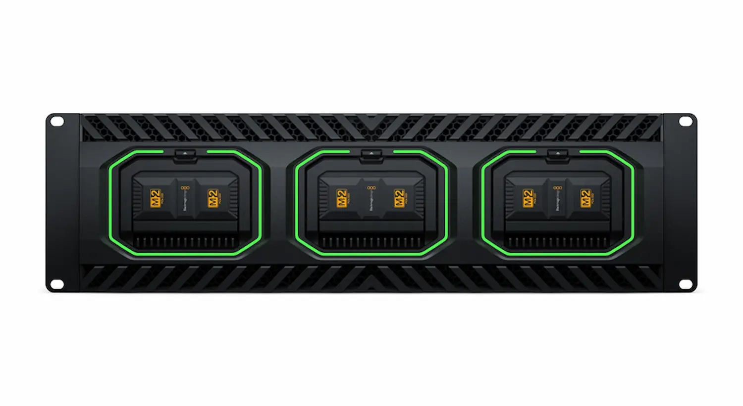 Blackmagic Media Dock Ultra con tres módulos Blackmagic Media Module y diseño modular para producción audiovisual