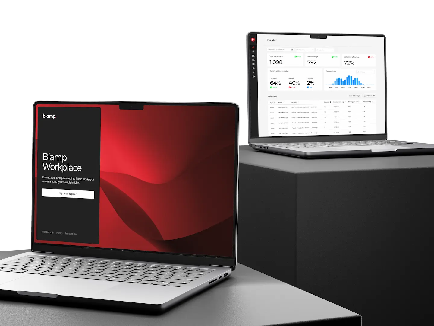 Biamp Workplace en portátiles para gestión de espacios audiovisuales corporativos