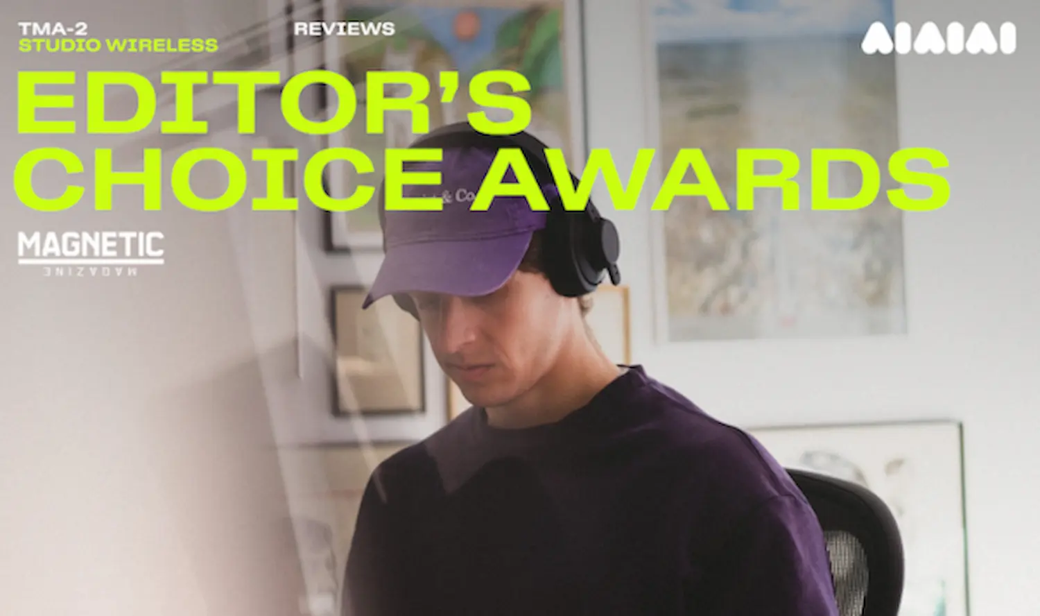 auriculares inalámbricos AIAIAI TMA-2 Studio Wireless en estudio recibiendo premio Editor’s Choice