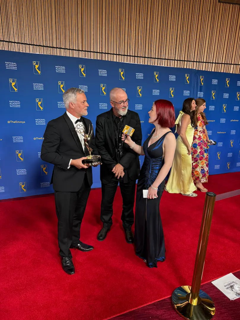 Stephen Gallagher en los EMMY® destacando el uso de Audient ORIA en composición y mezcla inmersiva