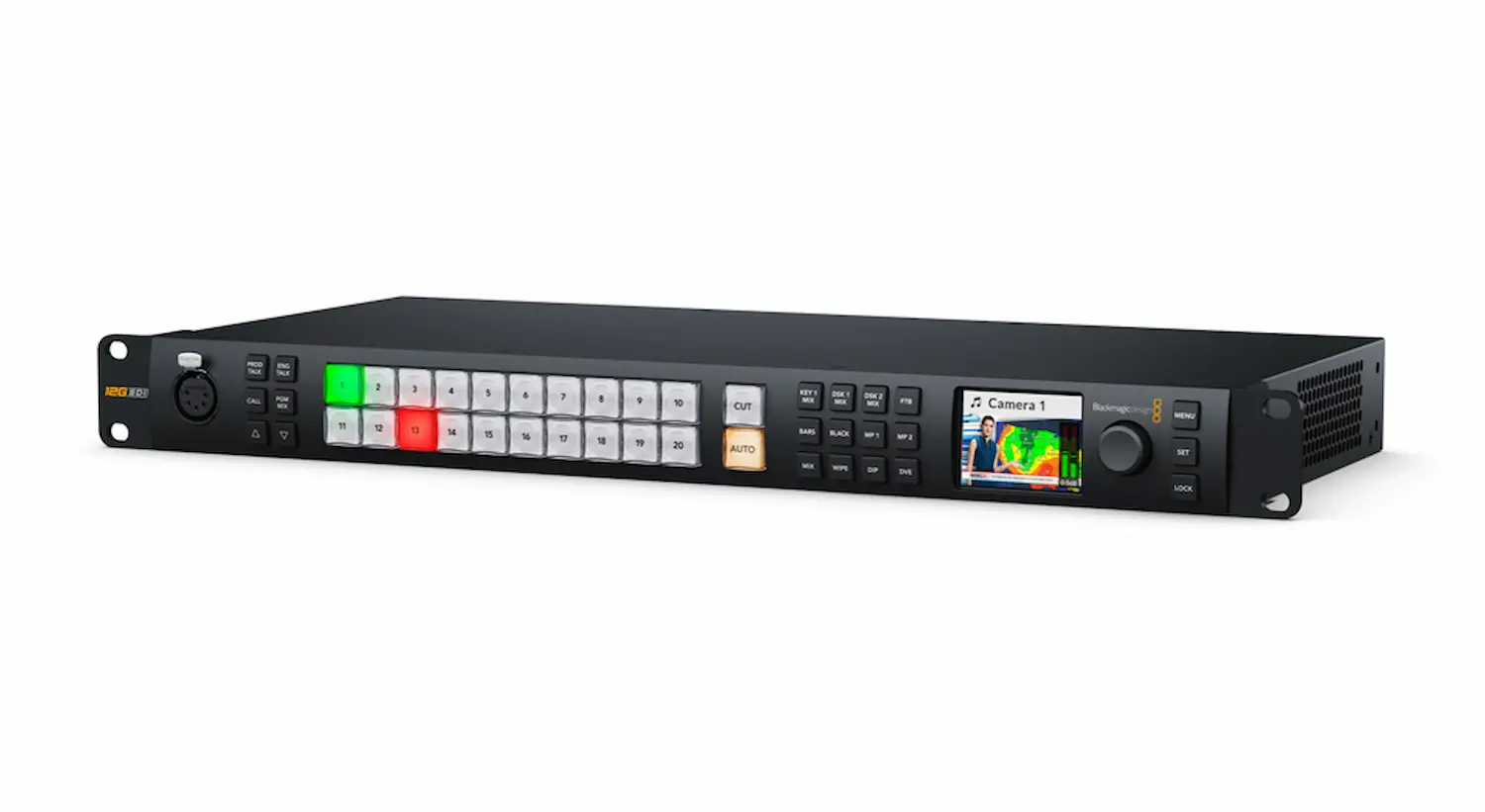 ATEM Monitoring Rack Panel para mezcladores ATEM con botones de control y monitorización SMPTE 2110