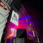 Meyer Sound en el Día de Castilla y León durante el montaje escénico con iluminación y sistema de sonido para concierto en directo