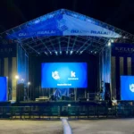 Fanzone de la Real Sociedad sonorizada por Proaudio Granada con sistema Meyer Sound PANTHER en la final de la Copa del Rey 2026