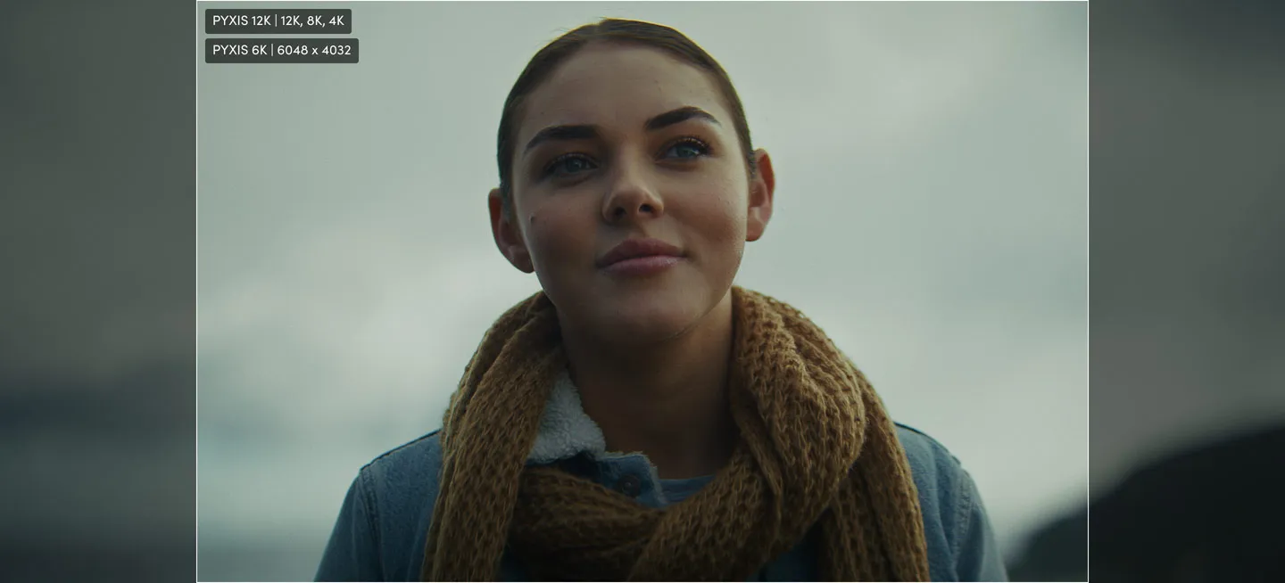 Sensor Open Gate 3:2 de la Blackmagic PYXIS 12K para producciones cinematográficas