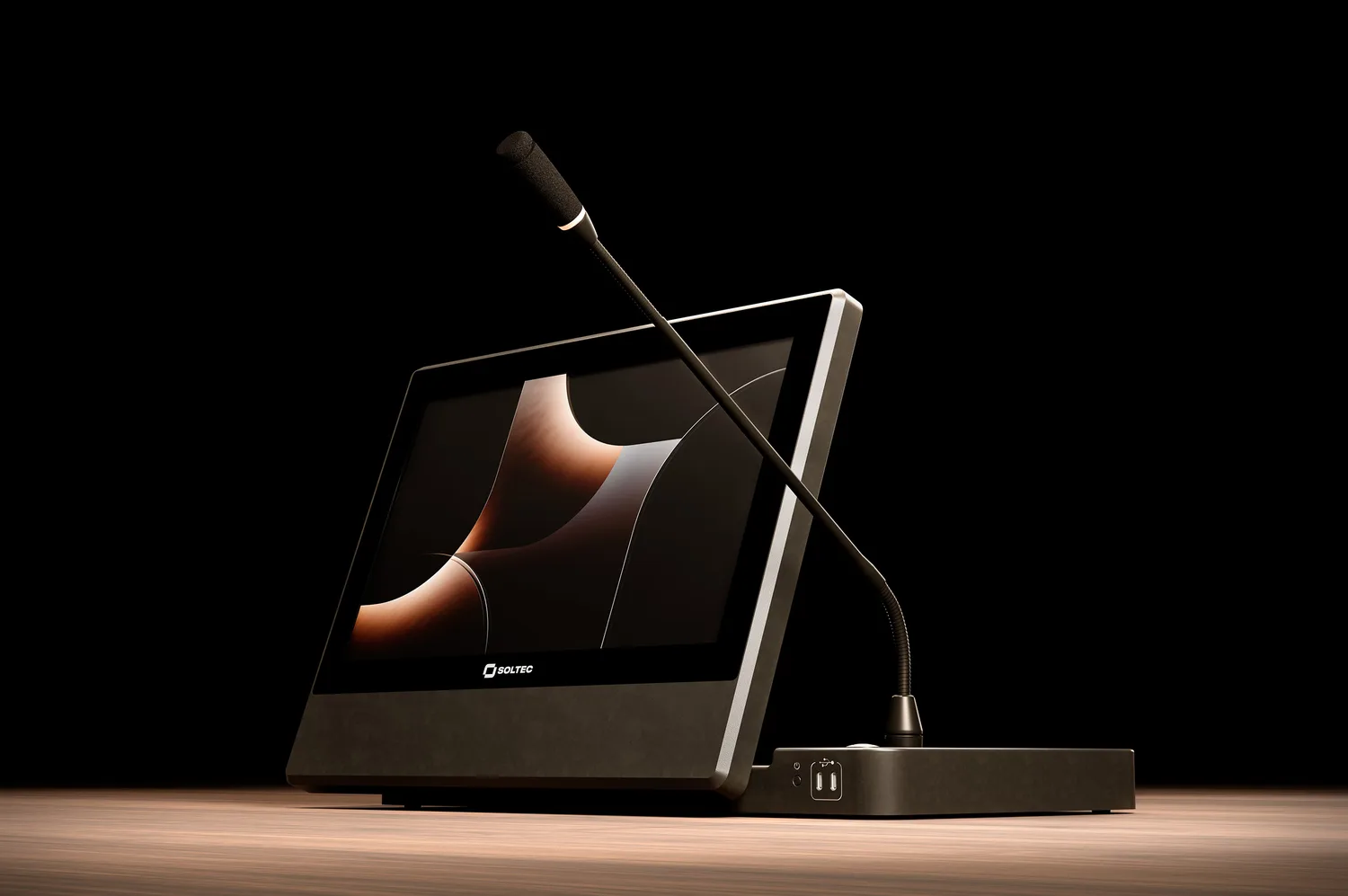 Sistema all-in-one Soltec DES-H con tecnología Audio-Technica para conferencias