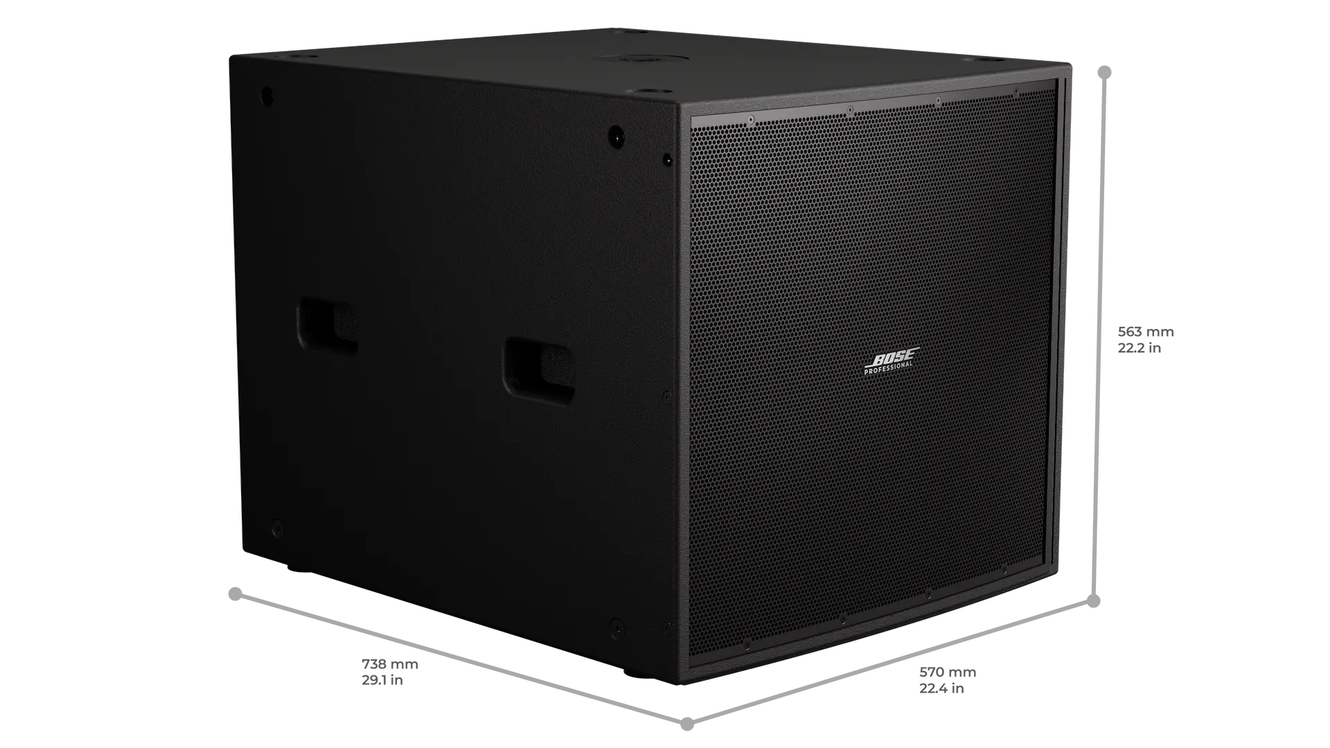 Nuevo subwoofer Bose ShowTime STS118E en acabado negro para instalaciones profesionales de audio