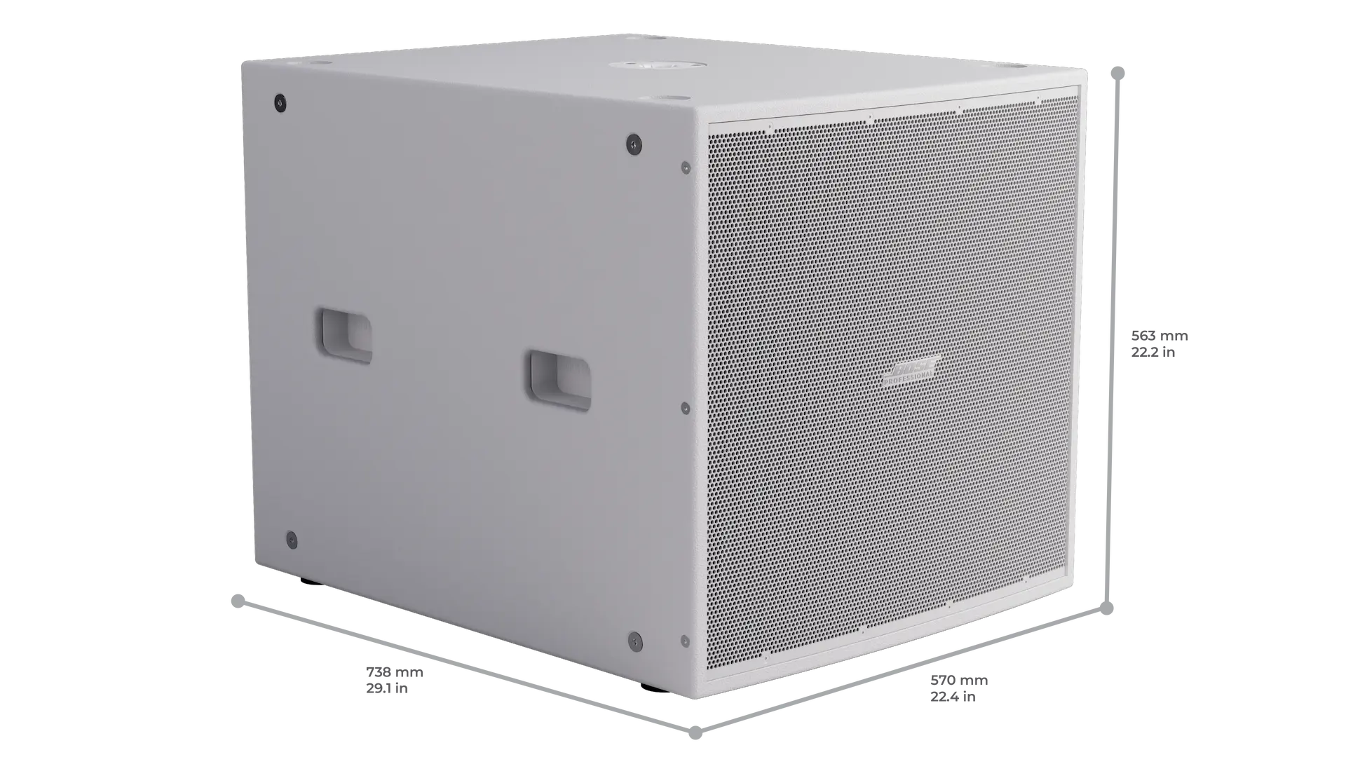 Nuevo subwoofer Bose ShowTime STS118E en acabado blanco para instalaciones profesionales de audio