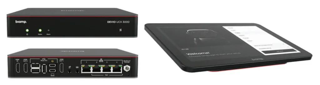 Biamp Devio UCX 3000 con doble pantalla y mayor procesamiento para salas de alto rendimiento