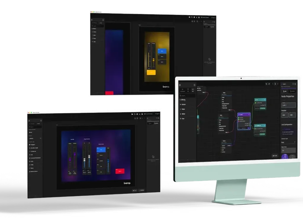 Software Workplace Control Designer de Biamp para diseñar interfaces de control AV
