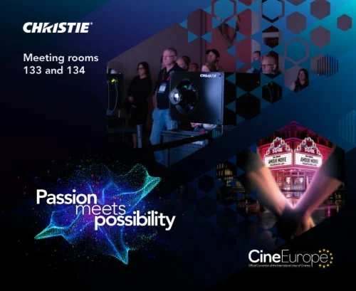 Christie CineEurope 2026 presenta sus soluciones de proyección para salas de cine en las salas 133 y 134.