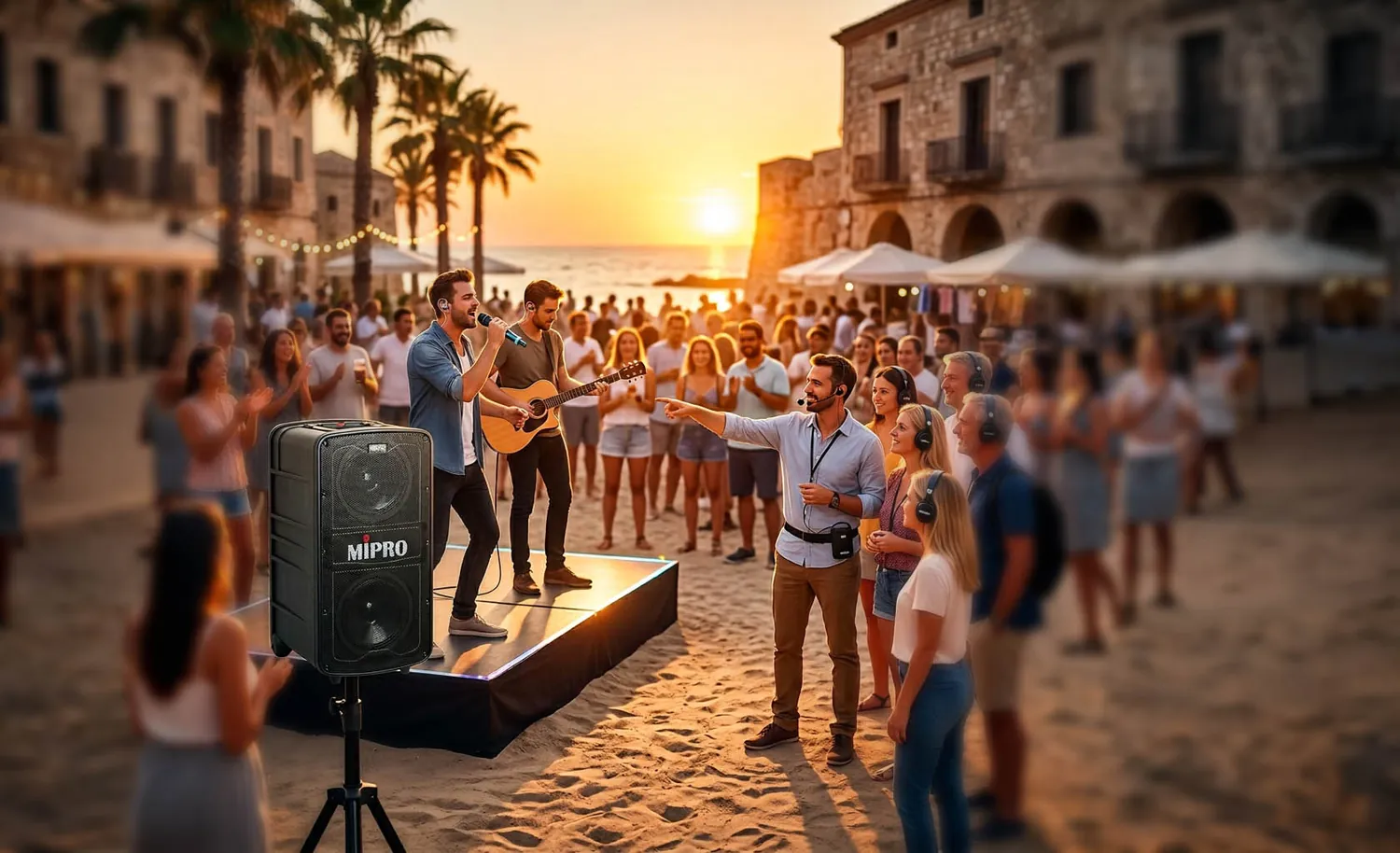Micrófonos inalámbricos para eventos MIPRO ACT en exteriores