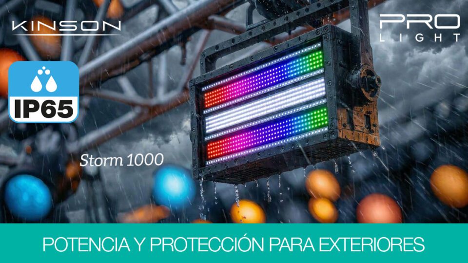 STORM 1000 OUT estrobo LED IP65 de KINSON para iluminación exterior