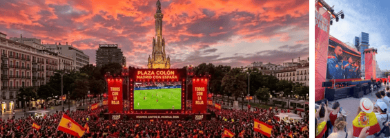 Triton Blue pone la luz a los goles de la Selección Española en el escenario épico de la Plaza de Colón 2 triton-blue-iluminacion-partidos-mundial-colon