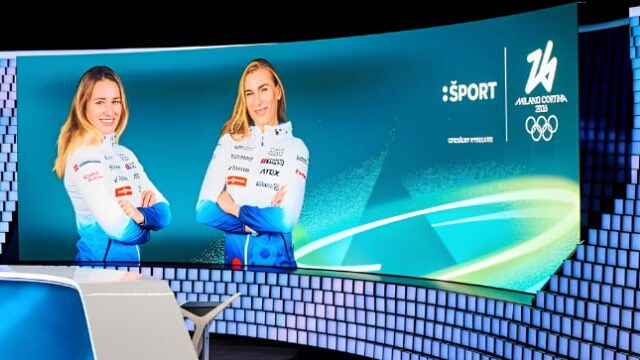 Pantalla LED de Leyard Europe instalada por STVR en el estudio de televisión para los Juegos Olímpicos de Invierno